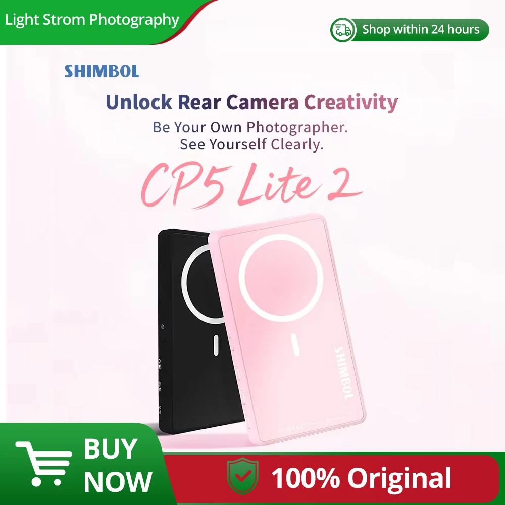 

Shimbol CP5 Lite 2 Phone Vlog Selfie Monitor Screen 5" Full HD Rear Camera Monitor for Streaming, TikTok, iPhone 16/15/14/13