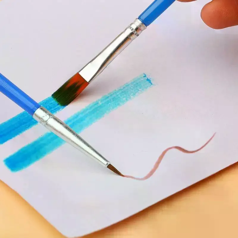 

Набор кистей для рисования, художественная круглая кисть для рисования с плоскими волосами, нейлоновая кисть для волос для масла, акрила, акварели, детей/художников/початковцев/студентов