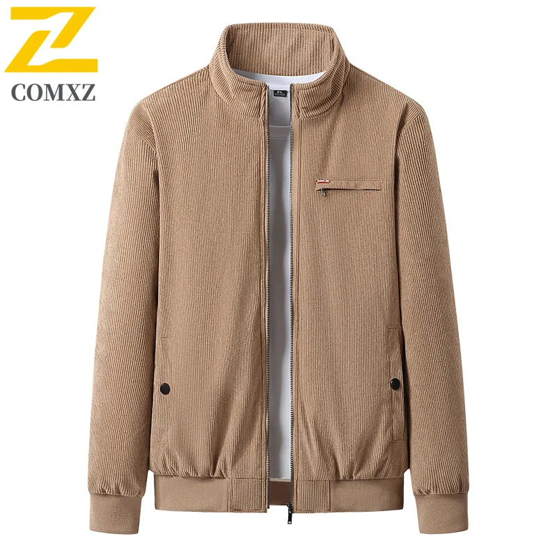 

2025 Solid Color Casual Men Jacket Lapel Lightweight Windproof Outdoor Walking Travel Workwear Autumn Slim Fit Fashion Outerwear