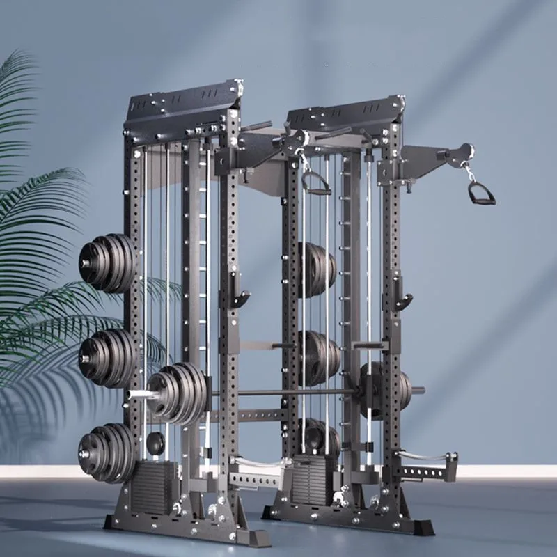 High quality Commercial Fitness Equipment Trainer Multifunction Smith Machine Cable Crossover Power Cage for sale