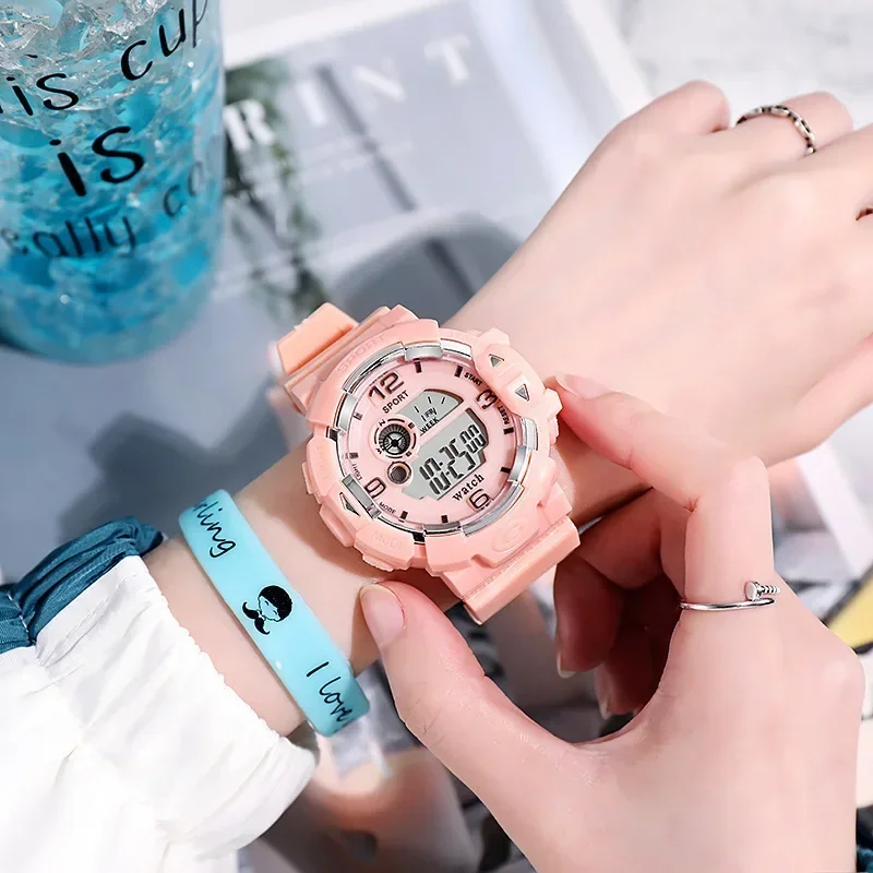 Watch for Female Student's Best Friend Couple Sports Waterproof Night Glow Watch Fresh and Sweet Electronic Reloj Mujer