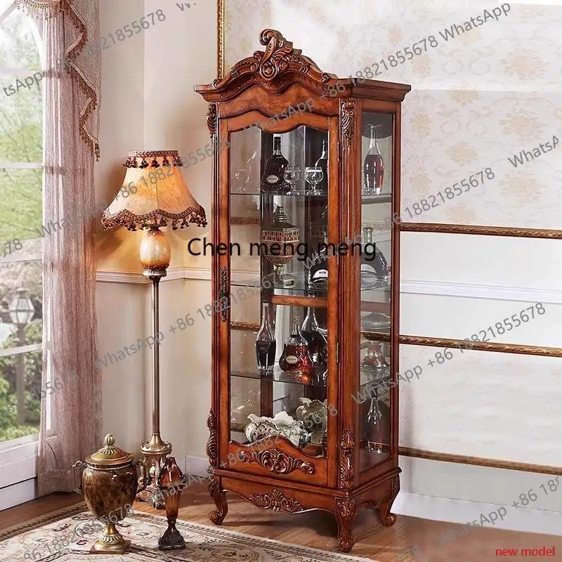American Solid Wood Wine Cabinet Dining Side Locker Red Wine Cabinet Display European Office Bar Furniture Barschrank