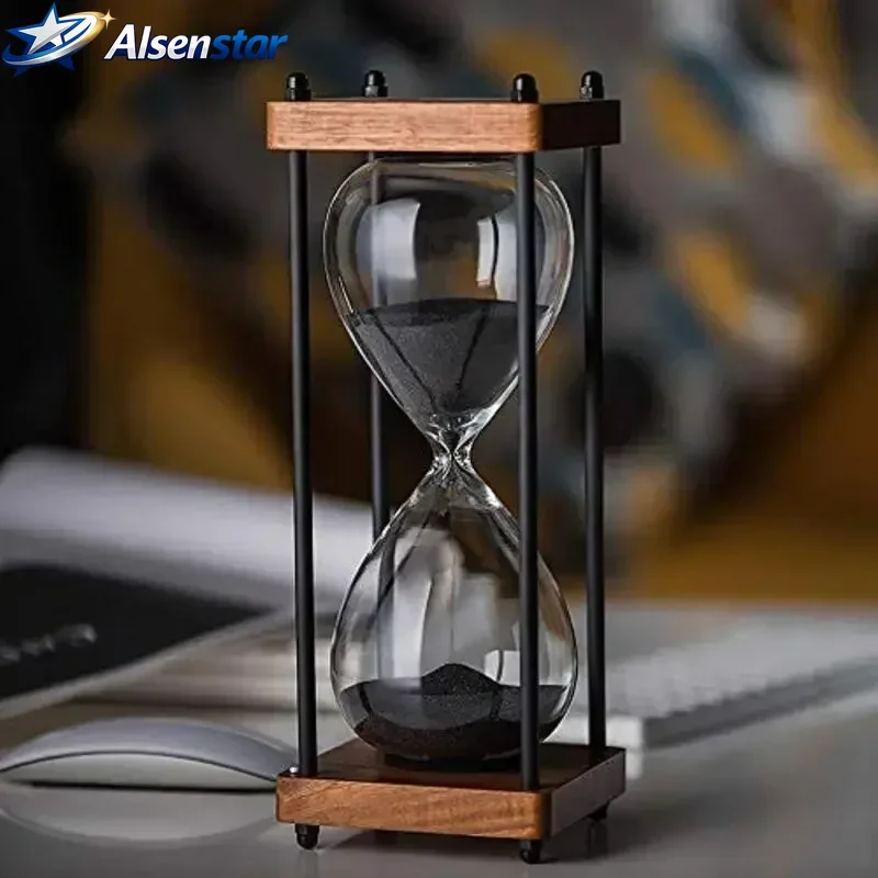 

New Large Hourglass Timer 60 Minute, Metal Sand Timer Sandglass Clock,Time Management Tools for Kitchen Home Office Desk Decor