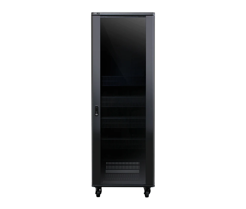 42U Server Rack Cabinet System with DC Fans Enclosure with Casters