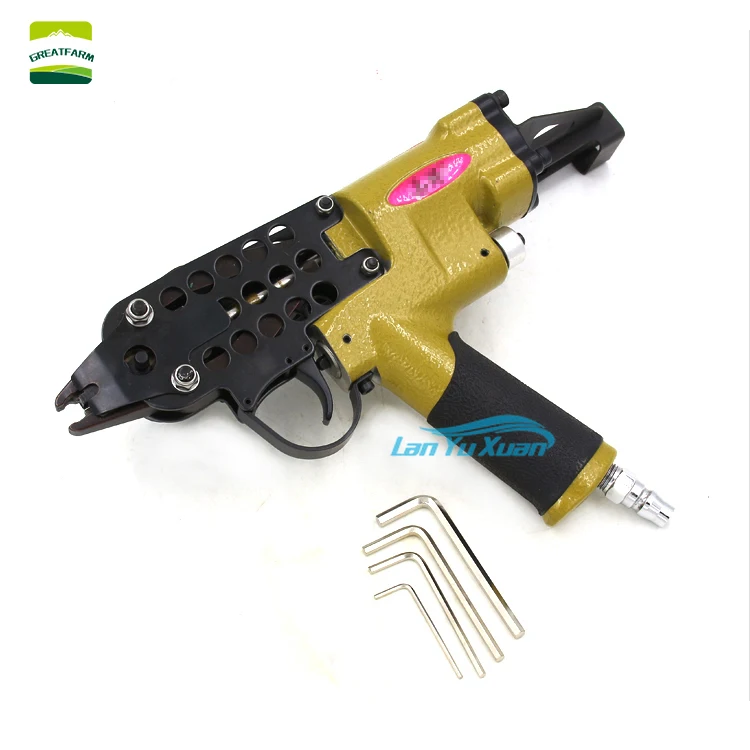 Hot Sale Pneumatic Nail Gun Used in Chicken Cages and Retail Industries C-Ring Staple Power Nail Gun Apiculture Tool