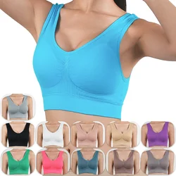 Women Seamless Bras Push Up Sports Top Female Breathable Brassiere Unwired Active Padded Bra Crop Top Solid Color Sexy Lingerie