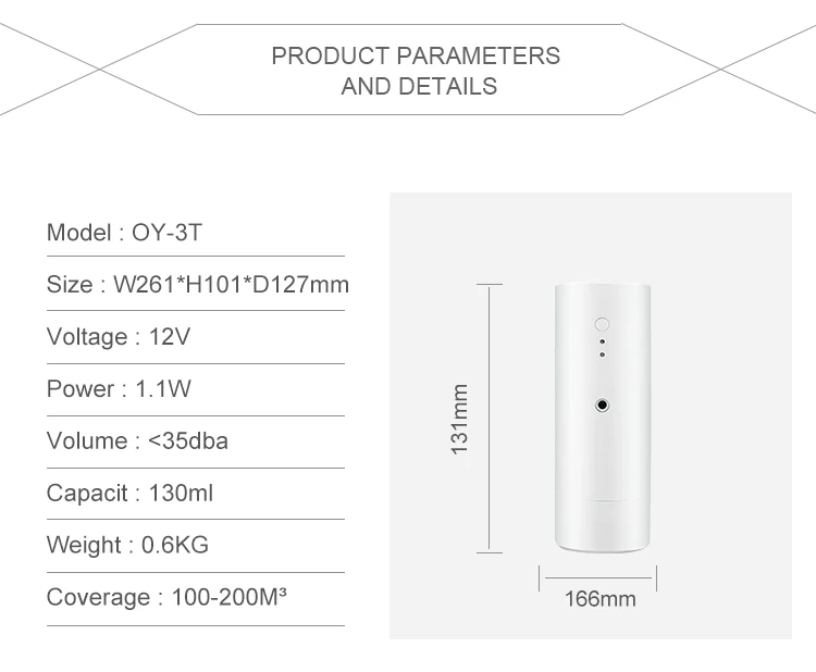 앱 지능형 제어 아로마 디퓨저, LED 조명 추적 향기 디퓨저, 핫 세일 가습기, 130ml