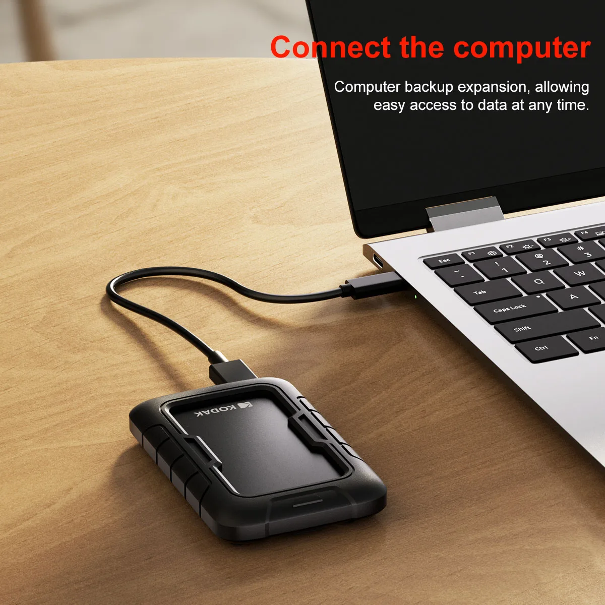 

Kodak External Hard Disk Drive 500G 1TB 2TB Portable Hard Drive USB3.0 500MB/s External HDD for PC Laptop PS4 PS5 TV