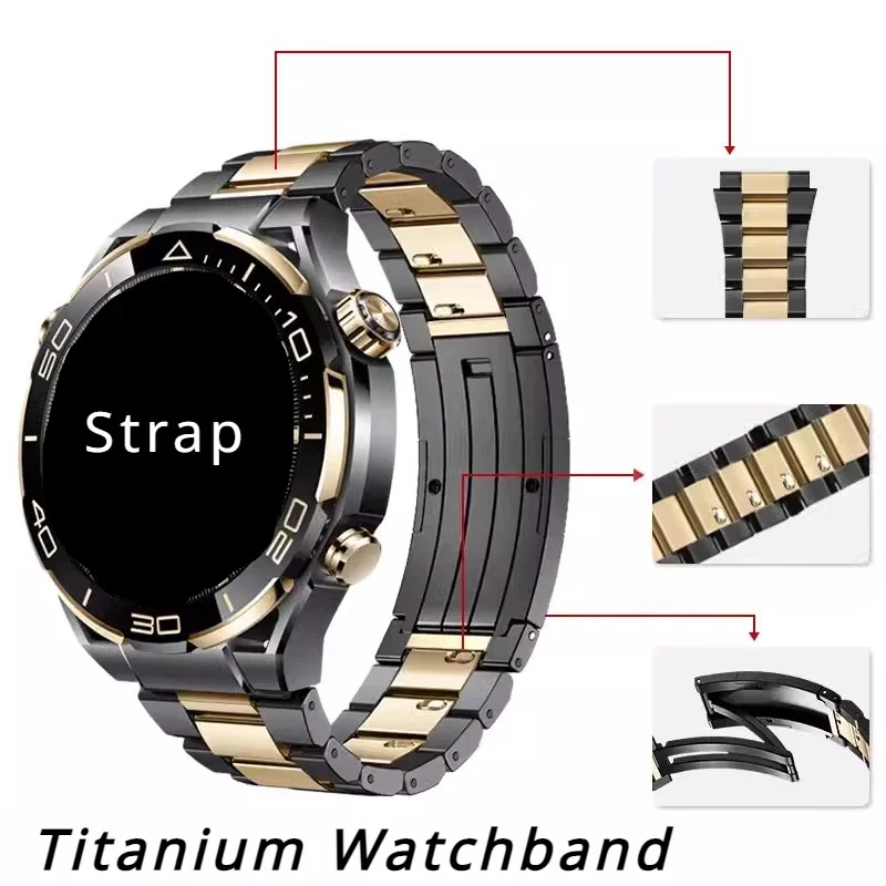 

22mm Titanium Strap for HUAWEI WATCH GT4 46mm,Watchband for Huawei Ultimate /Buds / Runner Bracelet GT2 GT3 3Pro 46mm Wristband