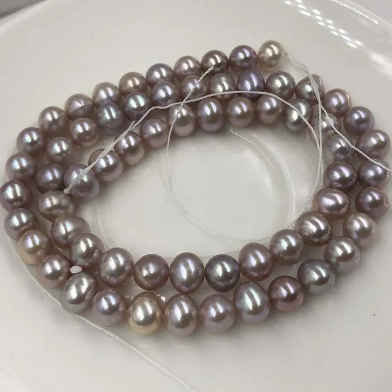 ELEISPL 10XStrands 6-7mm Natural Purple Freshwater Cultured Pearl Loose Beads Strings  #22010340
