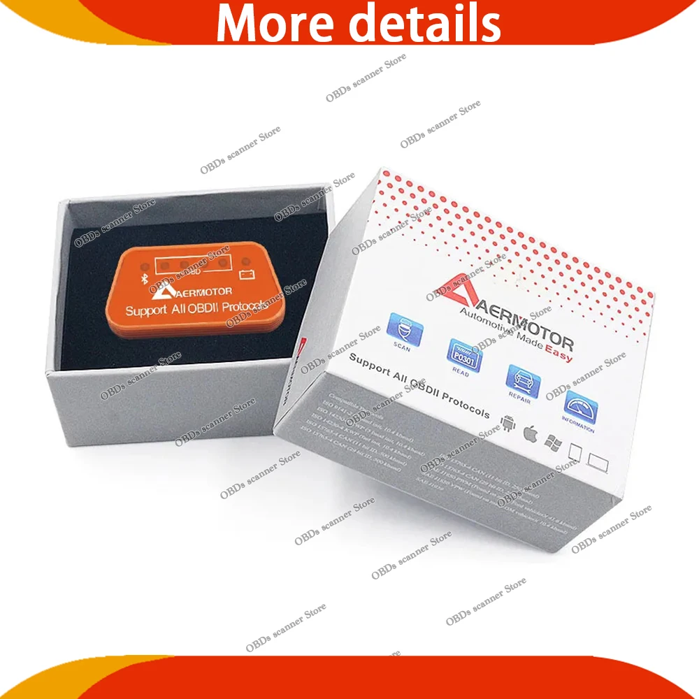 Aermotor ELM327 Bluetooth 4.0 Elm 327 WIFI OBD2 V1.5 Auto Diagnostic Scanner ELM 327 Bluetooth 4 OBDII 1.5 For Android IOS