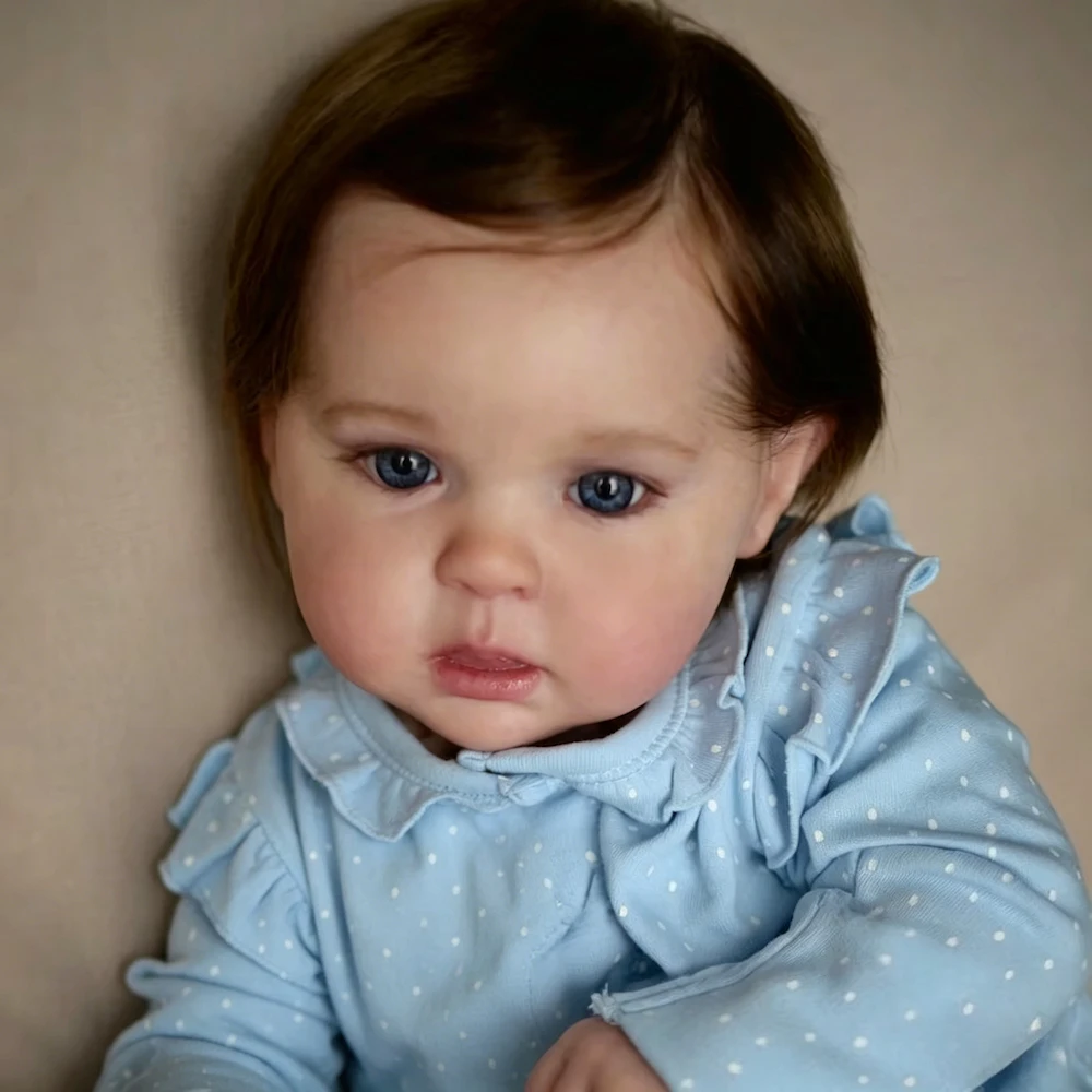 

BZDOLL Cloth Body 48 CM 19 INCH Sweet Reborn Baby Doll For Girl Lifelike Princess Toddller Doll Birthday Gift 3D Skin Toy Doll