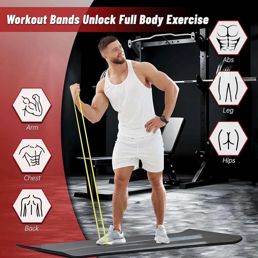 5-Level Resistance Bands Pull Up Assistance Bands Workouts Eexercise Band for Fitness Training Physical Therapy  for Men Women