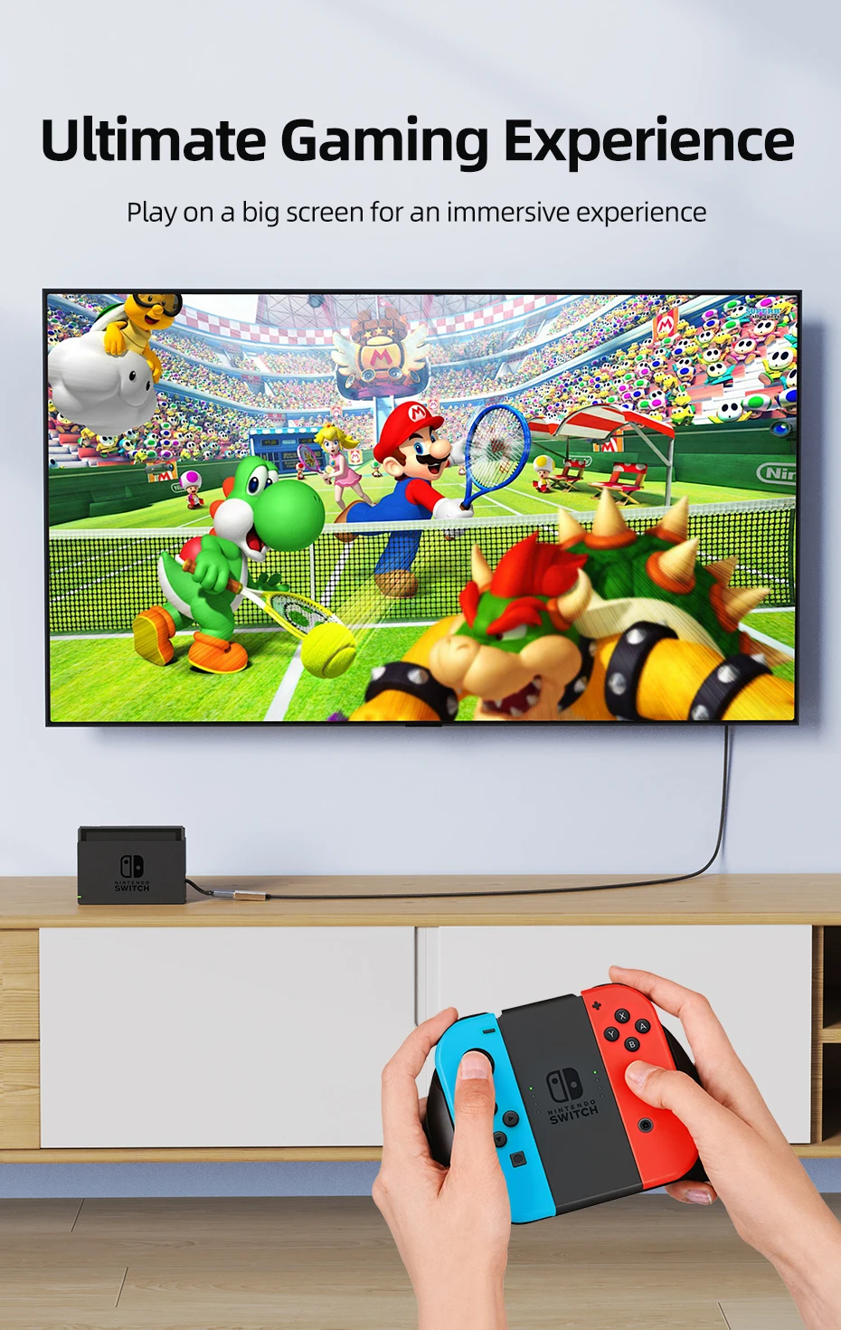 Cable time HDMI zu DP Kabel adapter 4k 60Hz Displayport Konverter Video Audio für Xbox TV Monitor Projektor Schalter PS4/5 Laptop – Detail 3