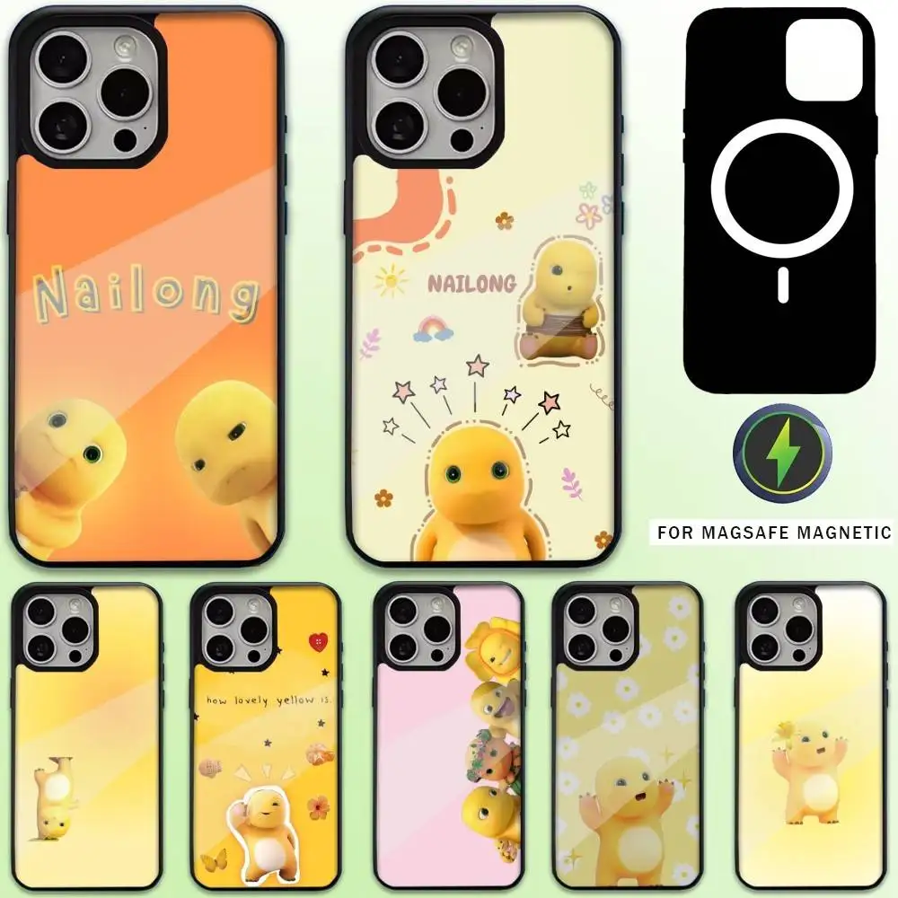 

Cute N-Nailong Phone Case For iPhone17,16,15,14,13,12,11 Plus,Pro Max Magnetic For Magsafe Wireless Charging
