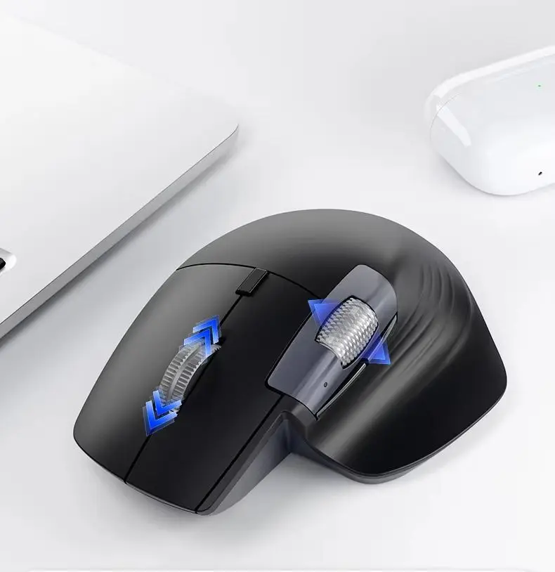 New Multi-Mode Rechargeable Wireless Bluetooth Mouse DPI Adjustable Ergonomic Design Office Optical Mouse Mechanical Feel For PC