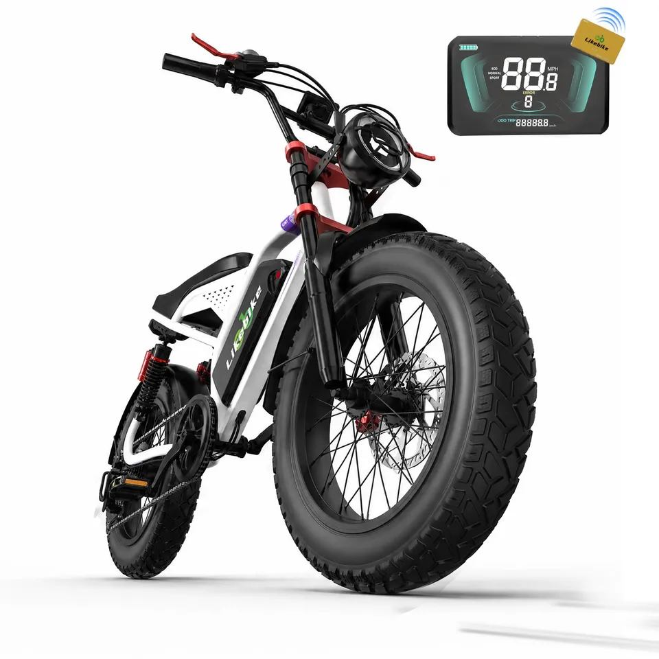 3000W Peak Motor Electric eBike Bicycle 20" Fat Tire E-Bike 48V 33Ah for Adults