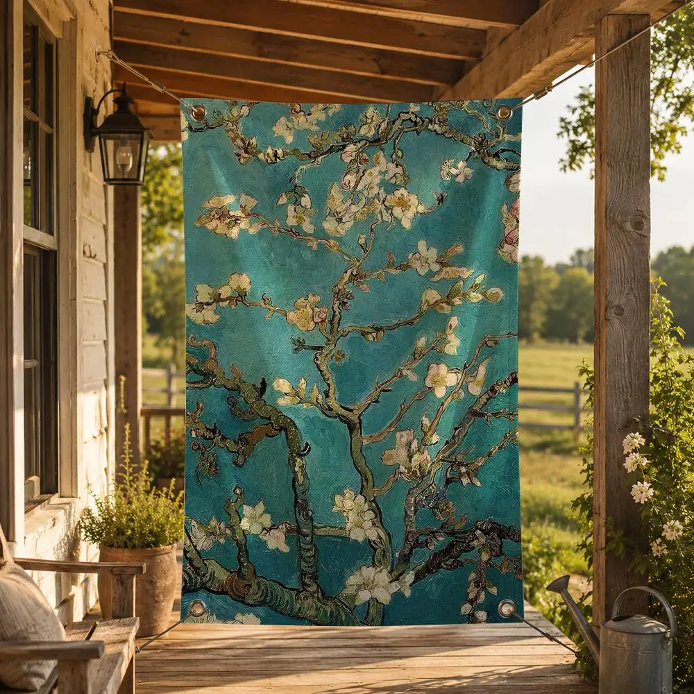 Artist V-Vincent Willem van Gogh Flags Decorative Flag Banner for Indoor Outdoor Wall Garden Yard Porch Patio Home Party Decor