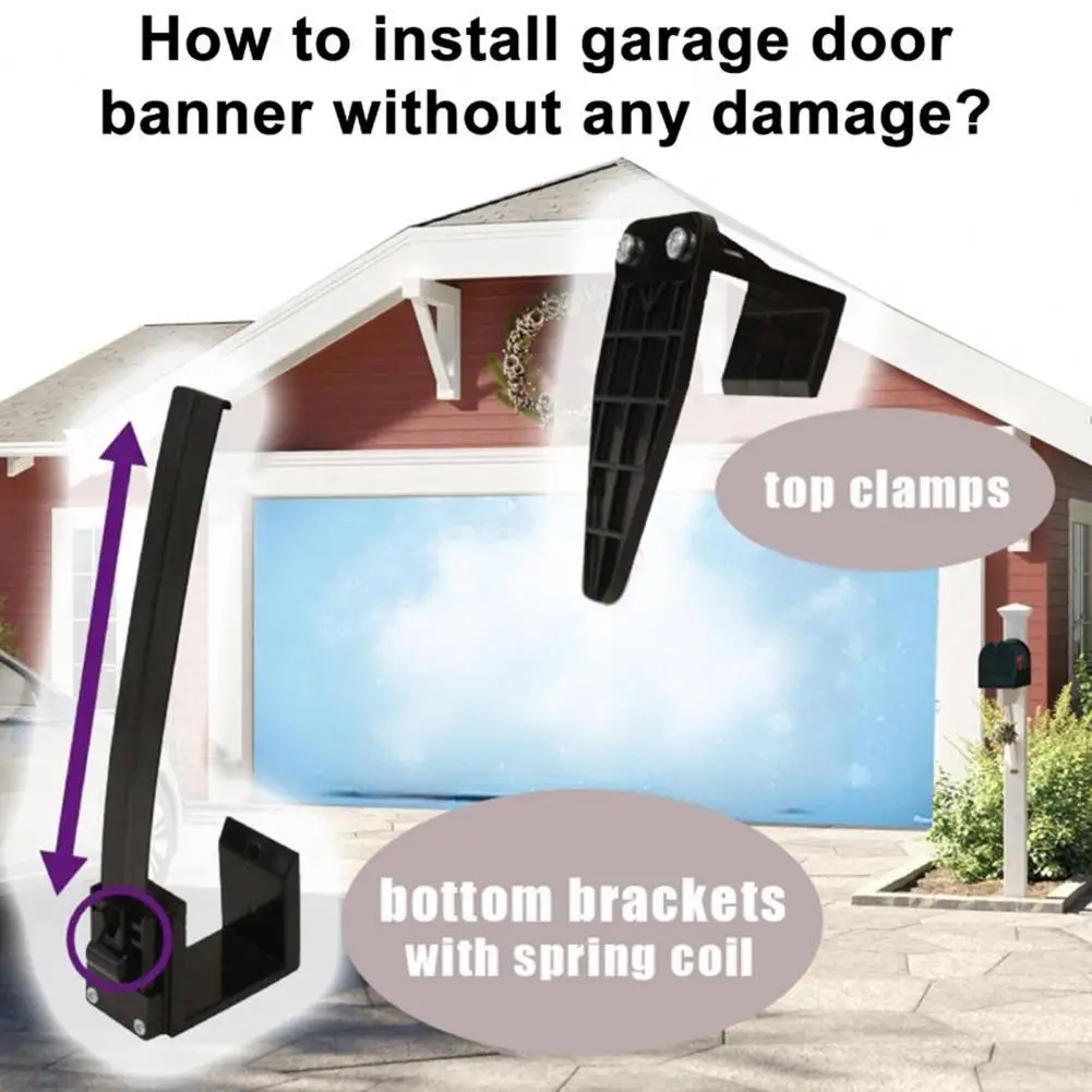 Promotional Banner Clips Festive Christmas Garage Door Banner Clips Clamps for Quick Installation Decorations Spring Bracket