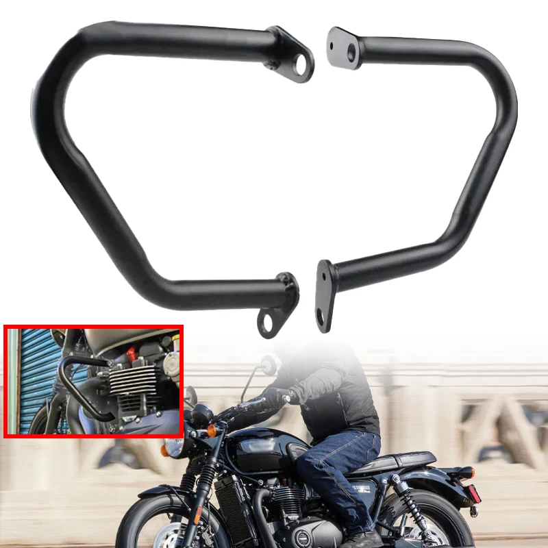 

Fit For Bonneville T100 T120 Bobber Street Cup Twin Thruxton 1200 2016-2022 Motorcycle Accessories Bumper Engine Guard Crash Bar