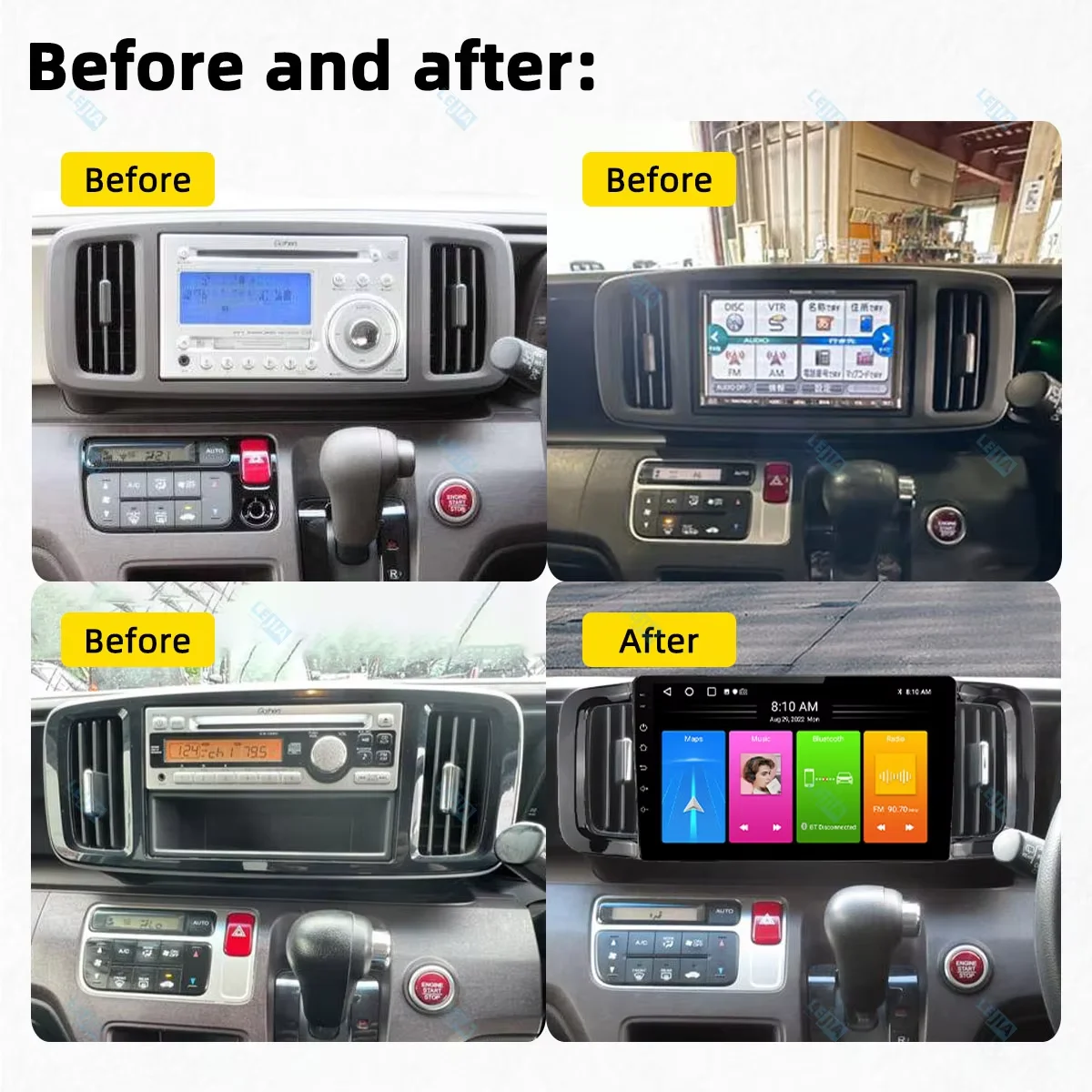 Android 16 Car Radio Stereo For Honda N One N-One 2012 2013 Multimidia Player GPS Navigation Carplay Android Auto Touch Screen