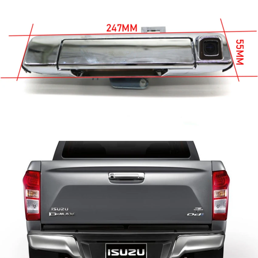 Full HD CCD Car Rear View Reverse Back Up Parking Trunk Handle Camera For Isuzu For Chevrolet D-Max DMax RT50 RT85 2012~2019