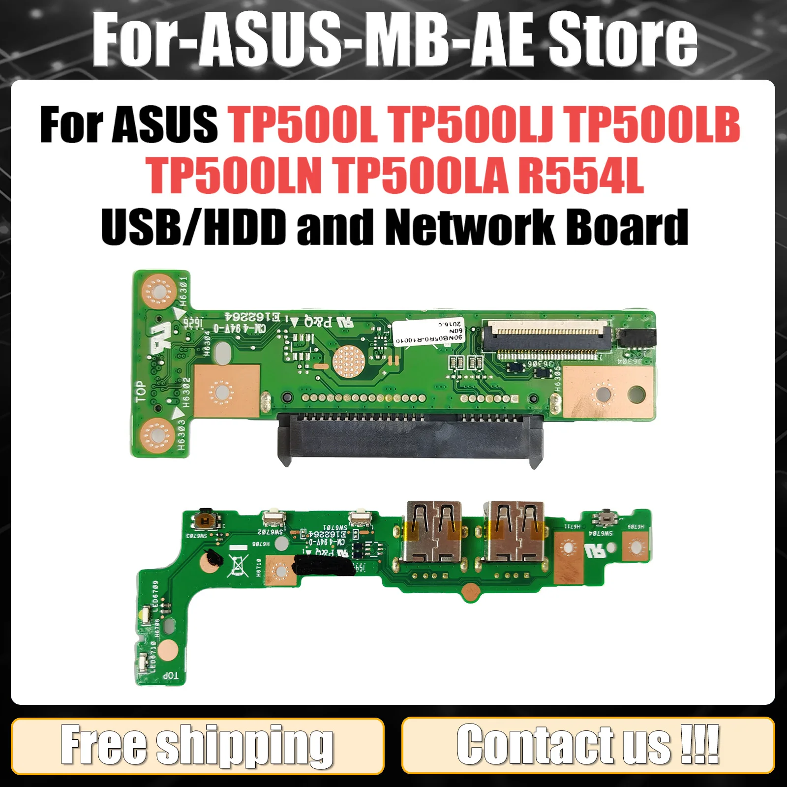 For ASUS TP500L TP500LJ TP500LB TP500LN TP500LA R554L USB/HDD Connector Board and Network board 100% Tested Fast Ship