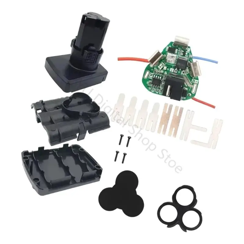 96BA Ersatzbatteriegehäuse für die DIY-Pack-Montage, 6-Zellen-18650-Shell-Kit mit PCB-Schutzplatine, Metallkontakten und – Detail 7
