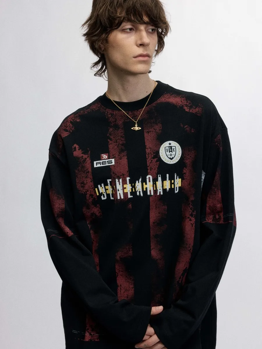 

Loose Grunge Full Sleeve Oneck Sporty Gothic High Street Women's Tshirts for Women Men Streetwear Winter Fall Oversized Tops