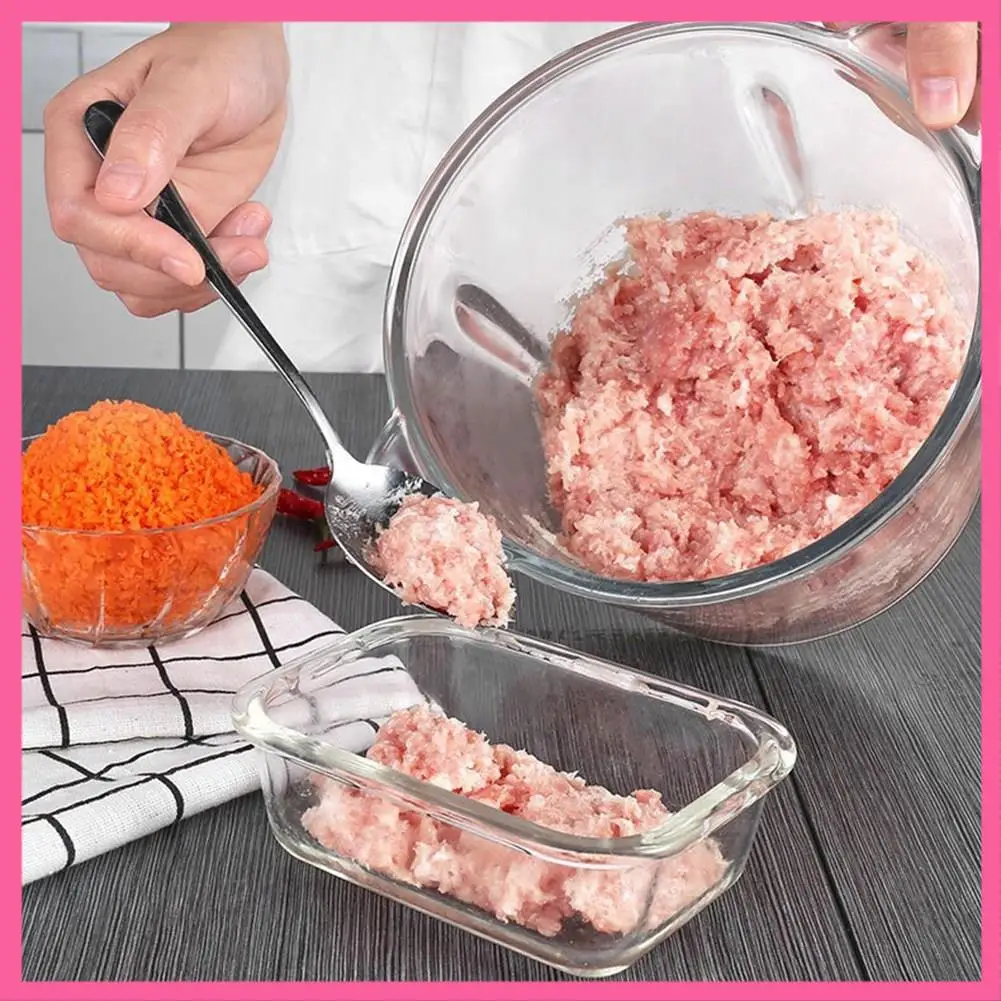 

HOT-Two Speeds 1.8L Glass Bowl Blender Meat Grinder Vegetable Food Processor For Babyfood EU Plug