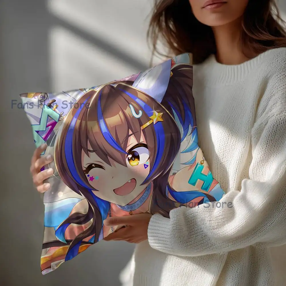 R-Royce Anime Pretty D-Derby Pillow Case Plush Pillow Cases Home Decoration Pillow Cover for Sofa Bed Chair Living Room