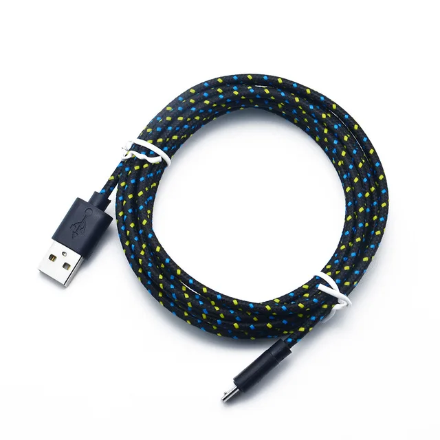 USB HD Cable 1m/3m Data Sync USB Charger Cable For Android Phone Nylon Braided Microusb Cables