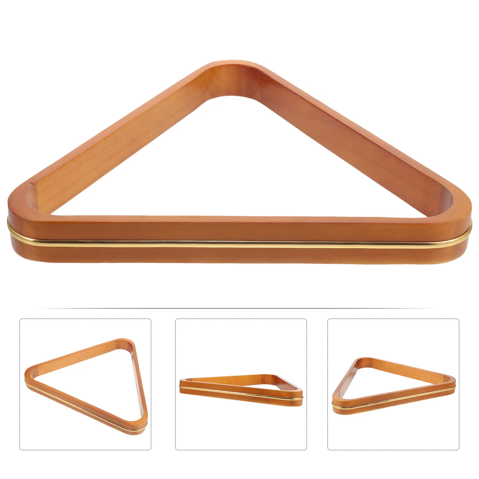 

Pine Wood Billiard Rack Triangle Frame for Pool Balls Organization Smooth Finish Reinforced Edges Billiard Ball Holder Table
