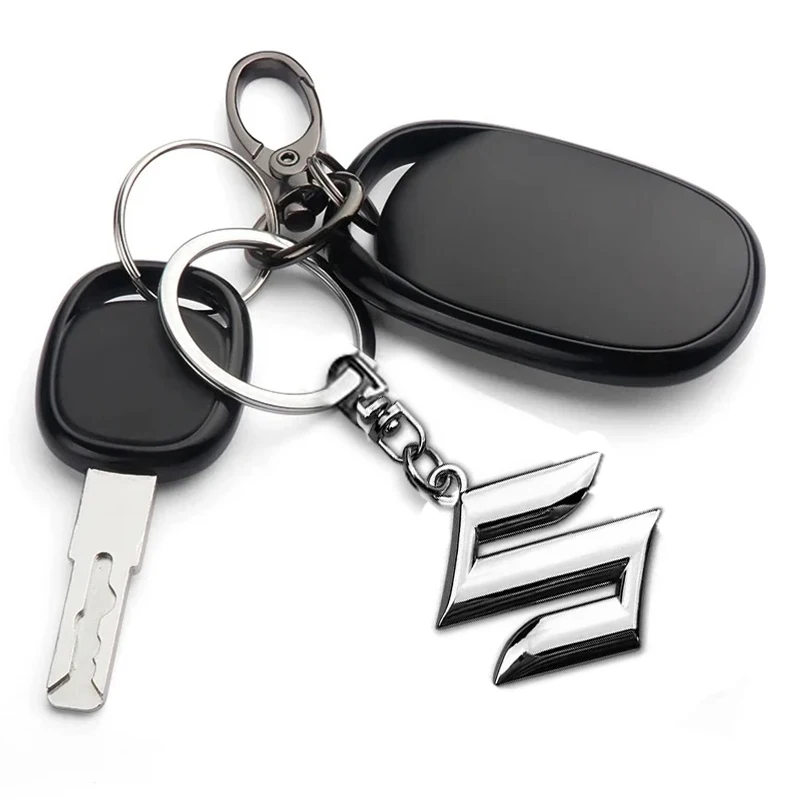 1/10Pcs 3D Metal/Leather Car Keychain Key Chain Ring Car Key Holder Accessories For Suzuki Grand Vitara Sx4 Swift Alto Jimny