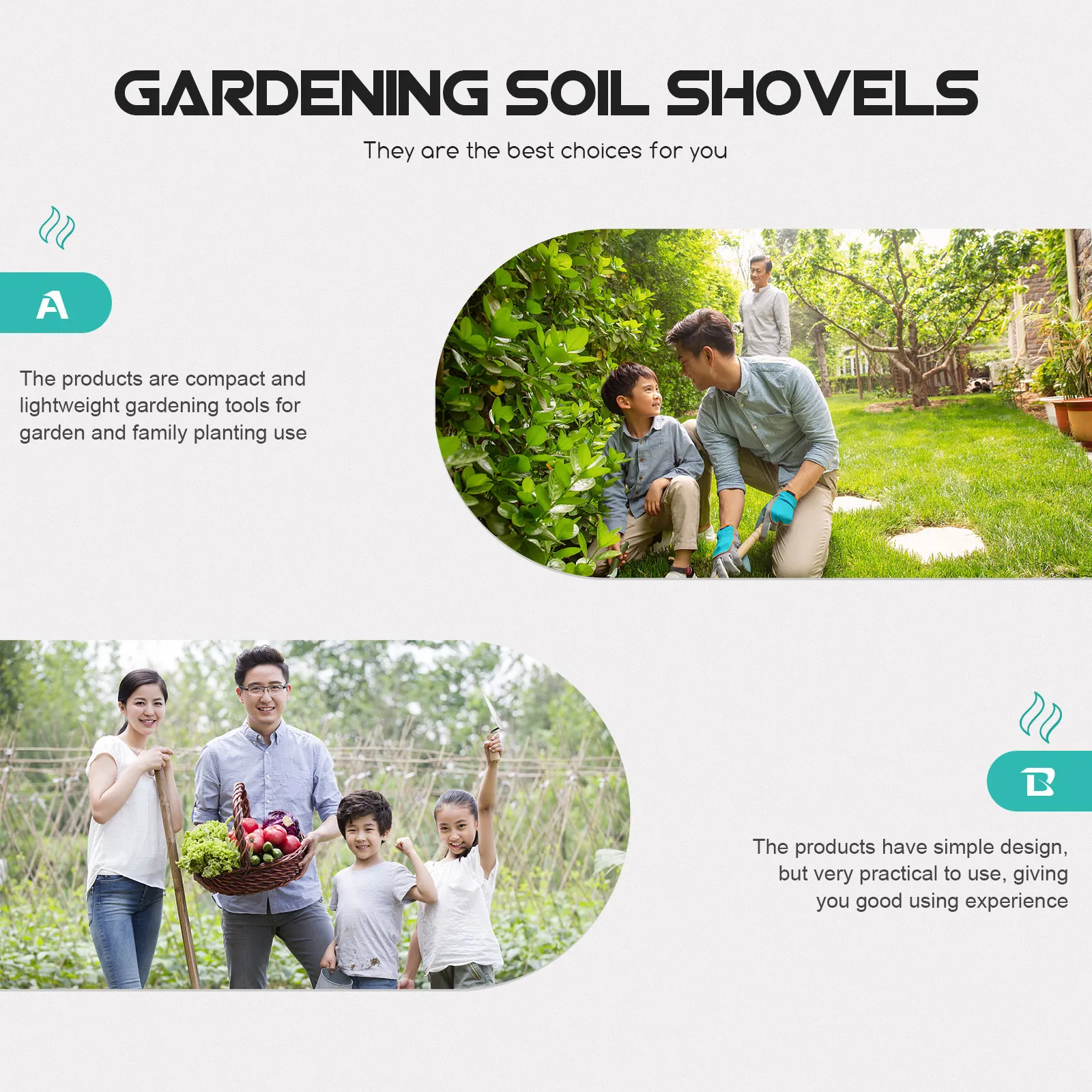 

Набор из 3 легких пластиковых садовых совков для пересадки растений в горшках, для домашнего и уличного садоводства