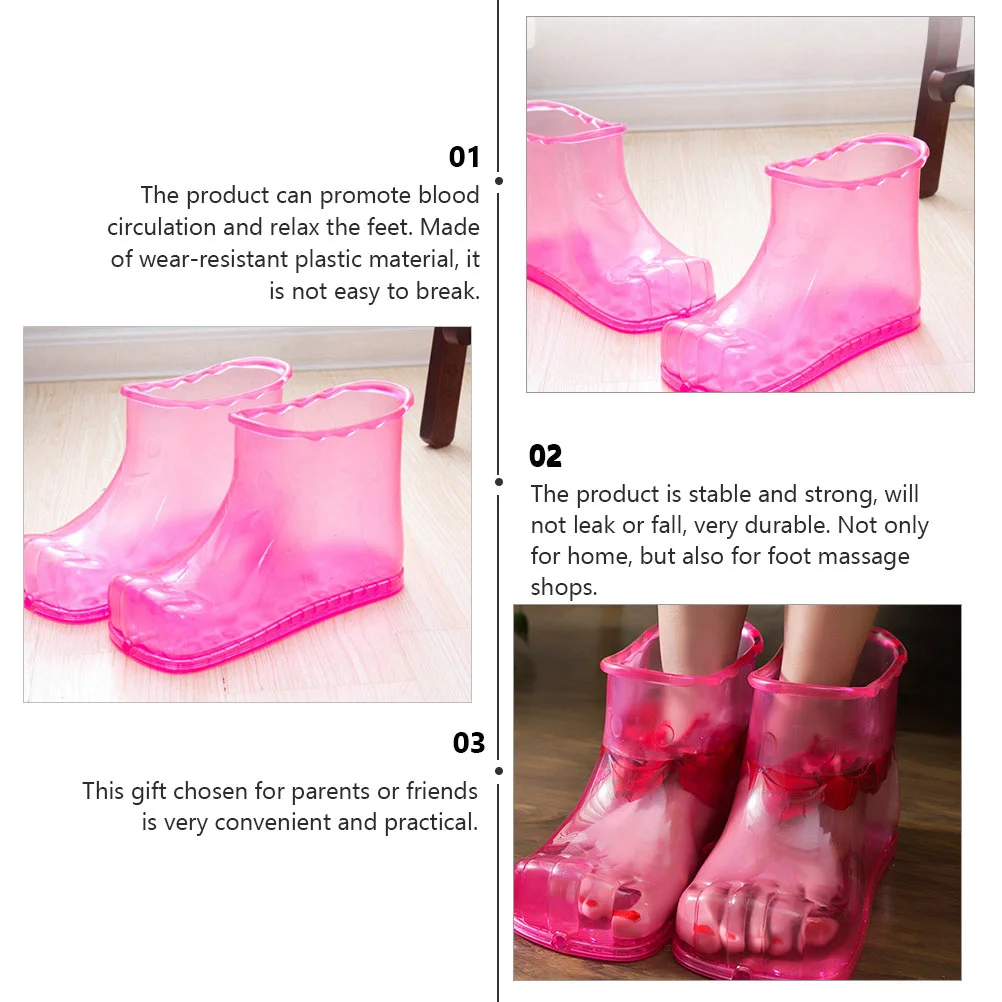 High Foam Shoes Foot Bath Multi-use Soaking Creative Massage Home PVC Washing Bathing Fluffy Boots