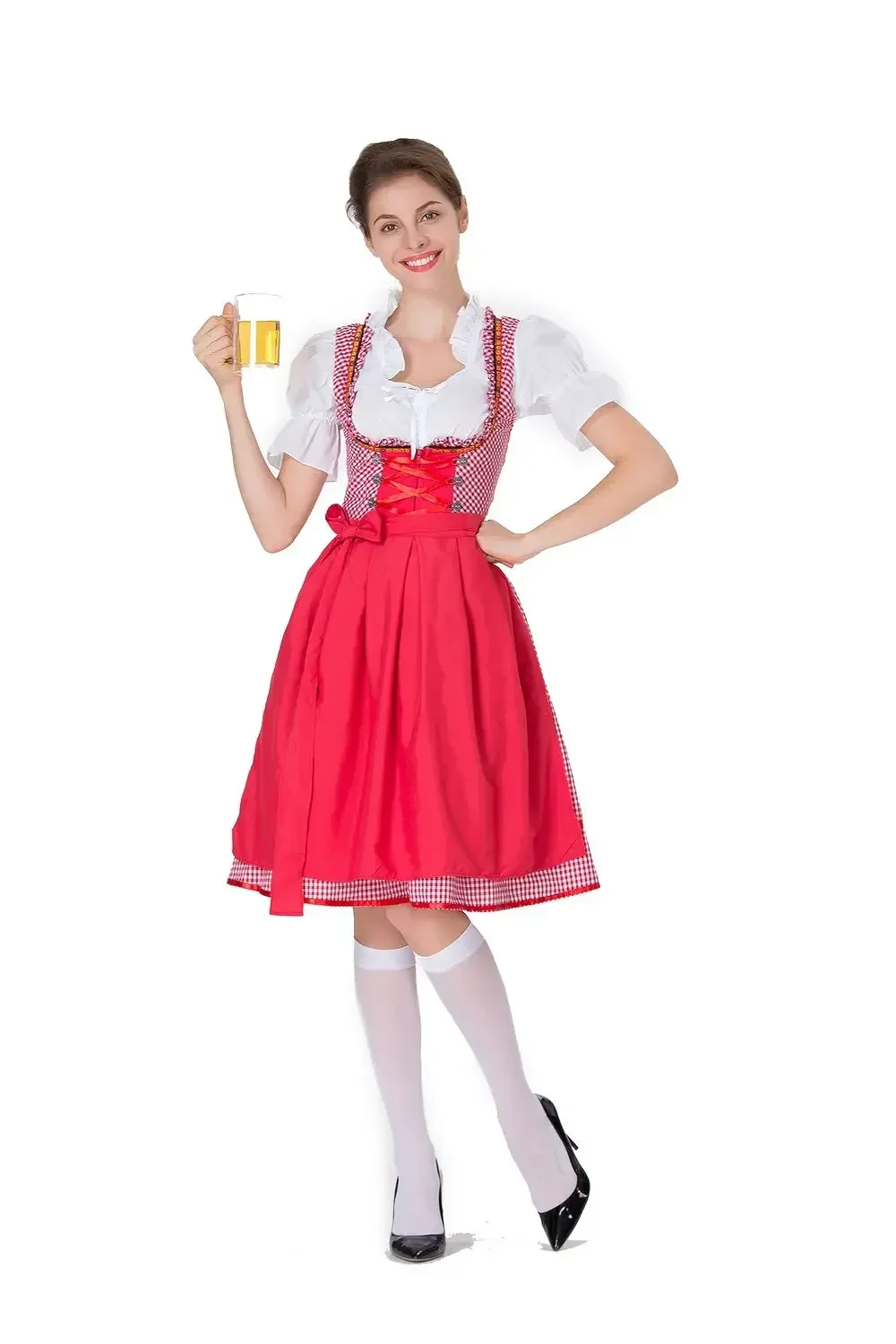 ハロウィーンパーティー用のセクシーなビールコスチューム、コスプレユニフォーム、ドイツのドレス、oktoberfest