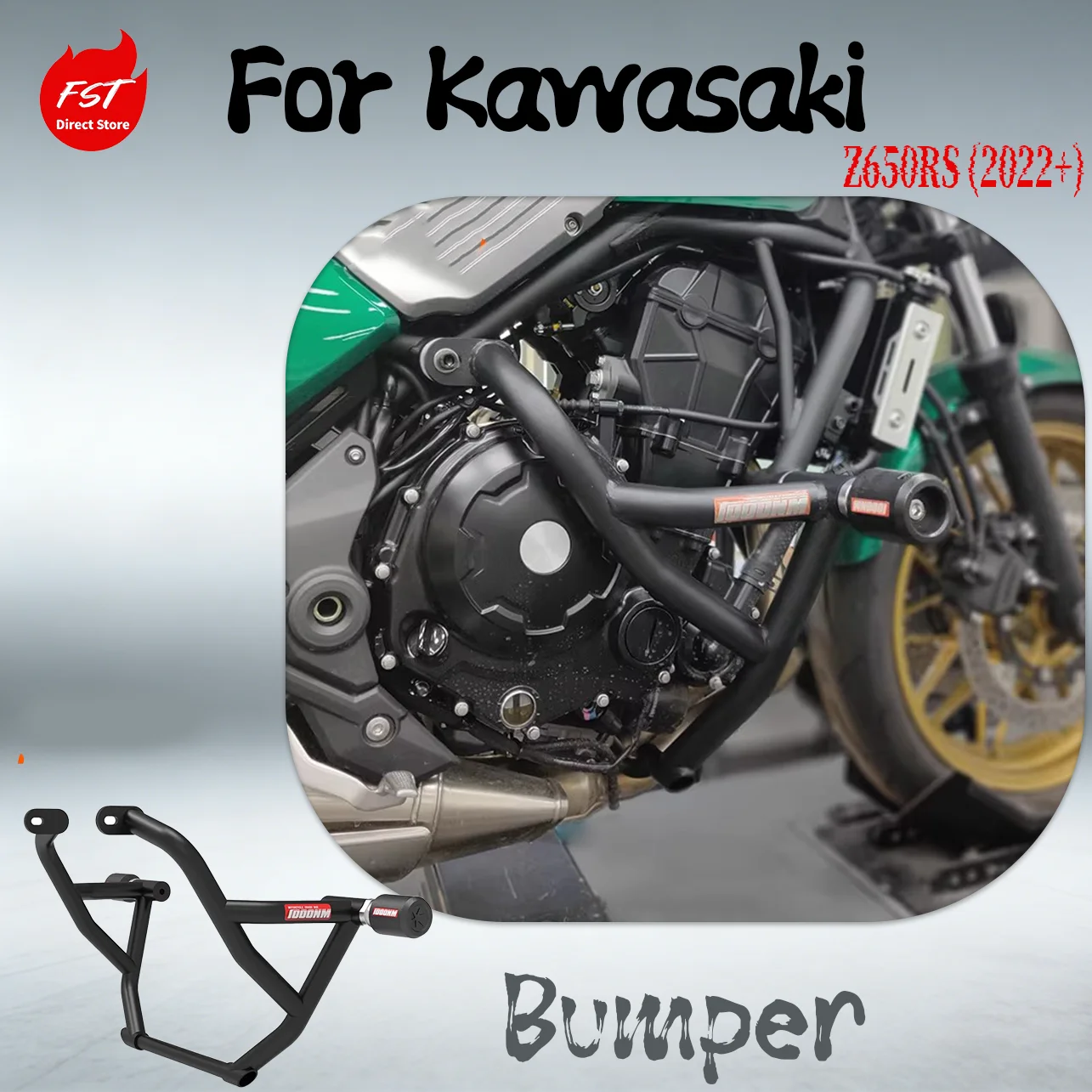 

Engine Guard Crash Bar & Anti-Crash Sliders for Kawasaki Z650RS (2022+) Motorcycle Bumper Protector Modified Parts