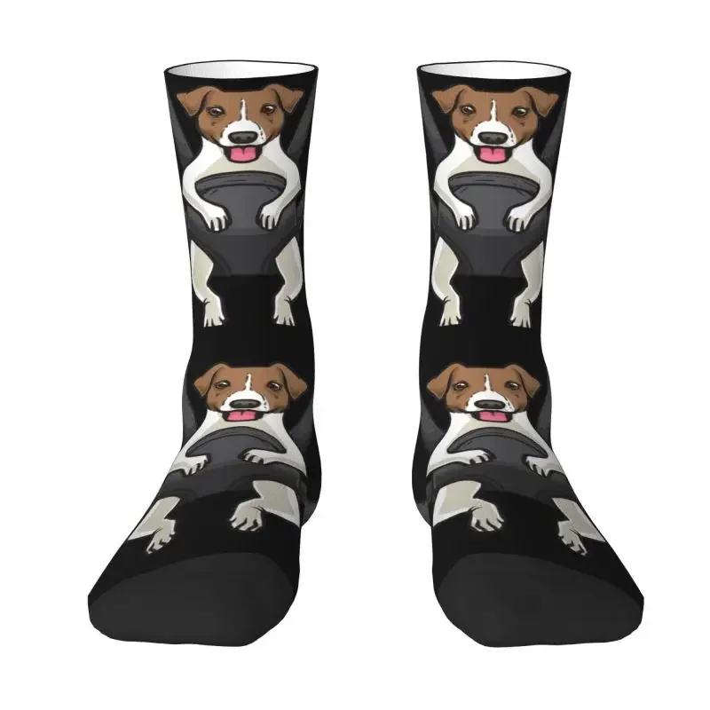 

Jack Russell Terrier Carrier Bag Men's Crew Socks Unisex Fashion Funny Dog Lover Spring Summer Autumn Winter Dress Socks