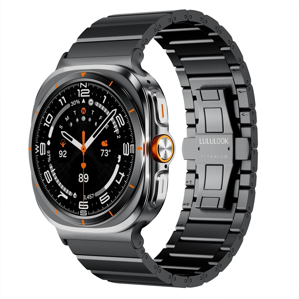 LULULOOK Titanarmband für Samsung Galaxy Watch Ultra 2 47mm, DLC-Beschichtung, 24 mm Breite, Ersatz-Uhrenarmband für Galaxy Watch Ultra – Detail 16