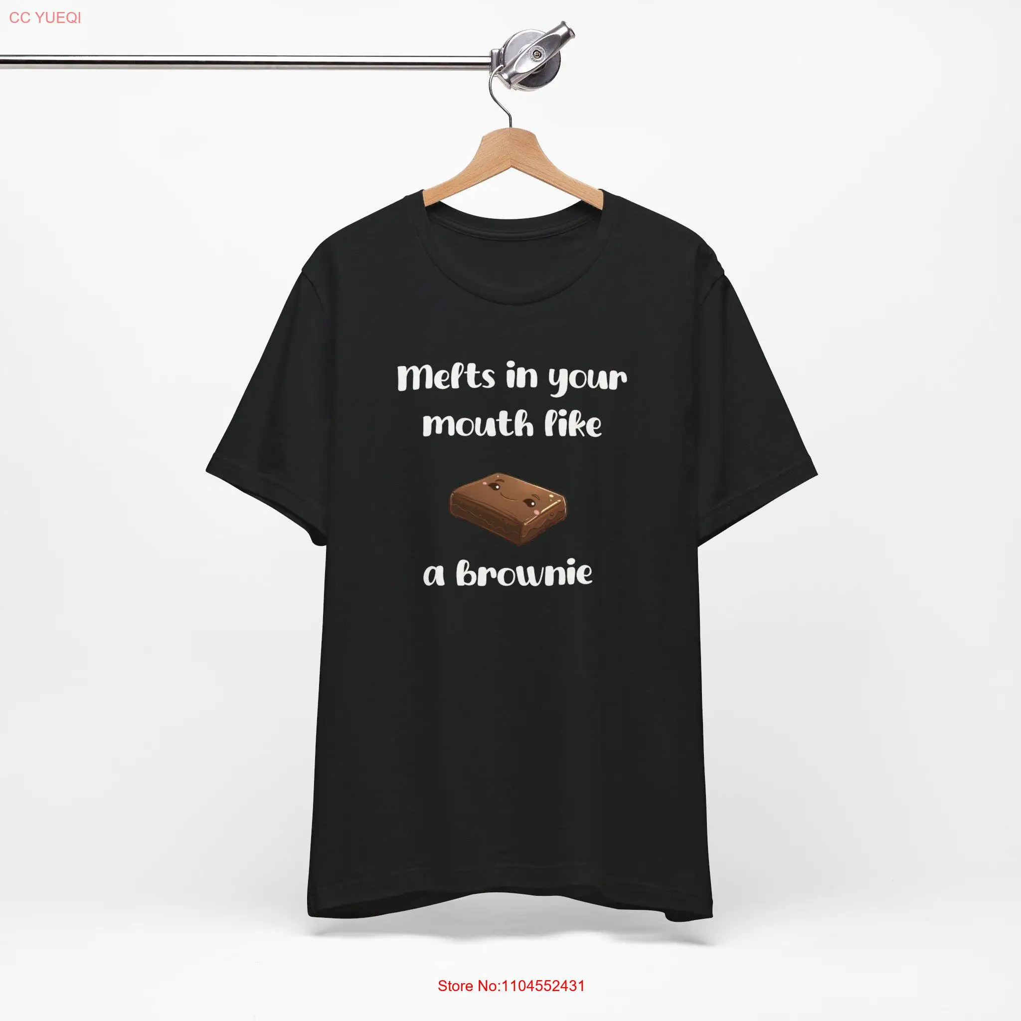 Camiseta divertida de derretir en tu boca como una Brownie, Meme para hornear, parodia irónica, Humor universitario, mangas más largas o cortas
