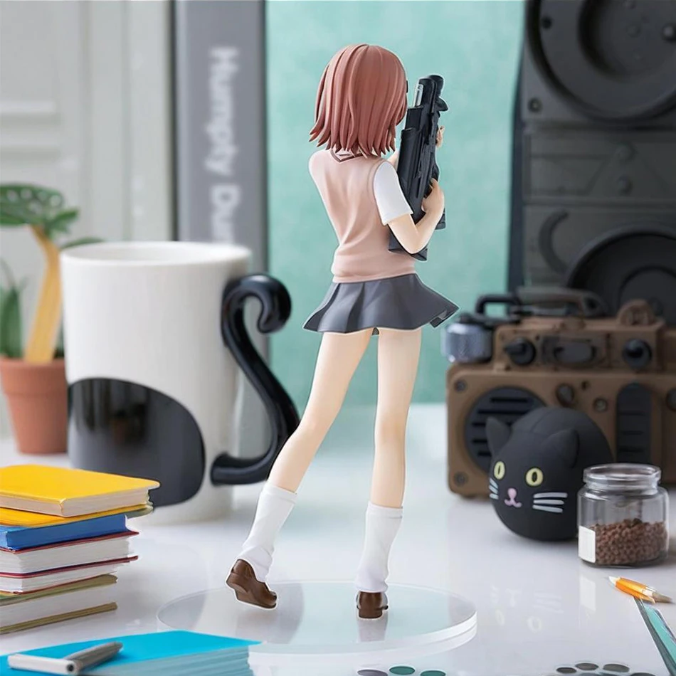 17cm Anime A Certain Magical Index Misaka Mikoto Railgun Girl Anime Figure PVC Action Figures Collection Cartoon Anime Model Toy
