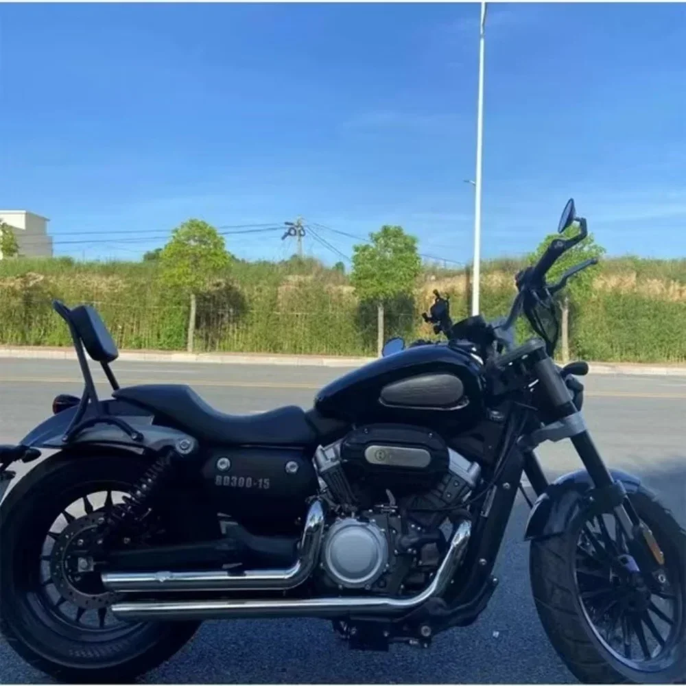 Exhaust muffler pipe right double pipe made of stainless steel material suitable for Keeway V Cruise 125 Vcruise125 retro motorc