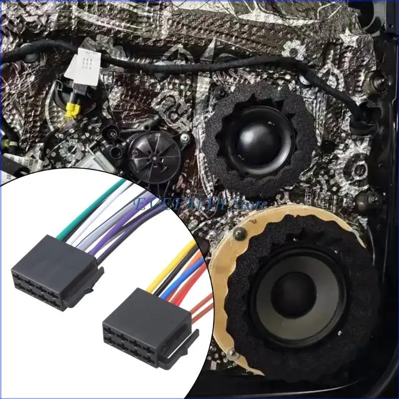 124B Compatible for A4 Auto Car Stereo Wire Harness Adapter Modification Line Connector Plug Into Radio Cable Universal
