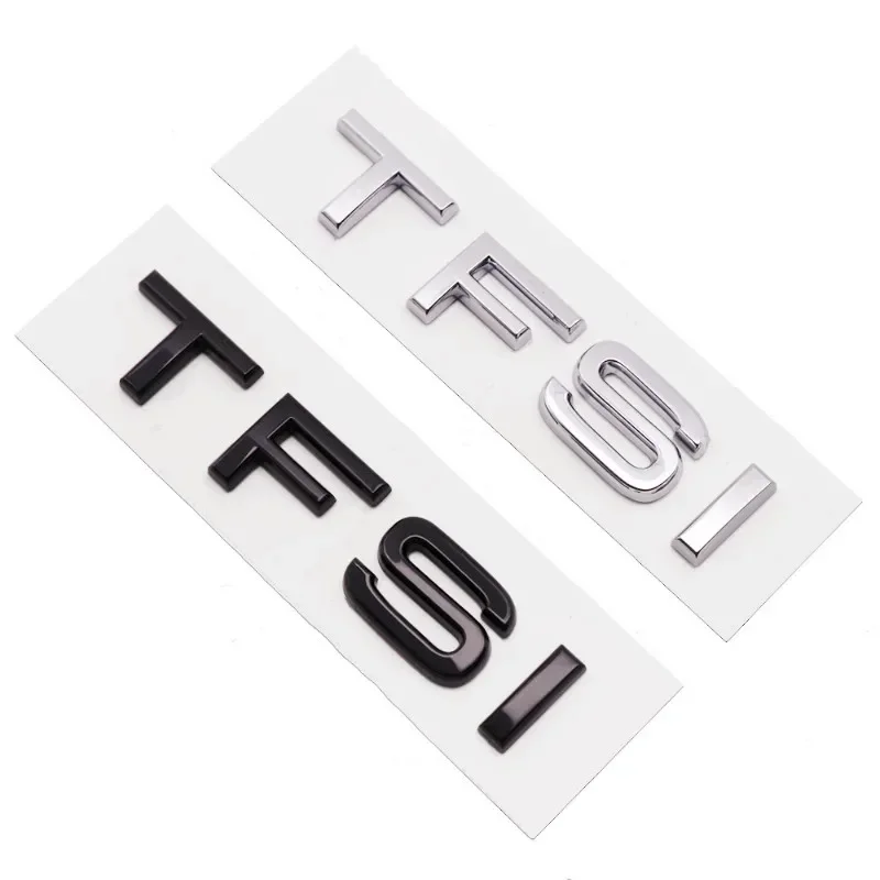 3D ABS black TFSI logo letters car trunk emblem badge for Audi A3 A4 A5 A6 A7 A8 Q2 Q3 Q5 Q7 Q8 TFSI sticker accessories