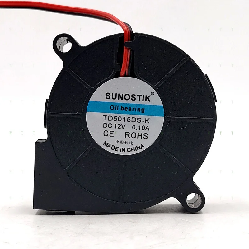 

H 1 pcs SUNOSTIK TD5015DS-K 12V 0.10A 5015 2-wire turbo blower silent cooling fan
