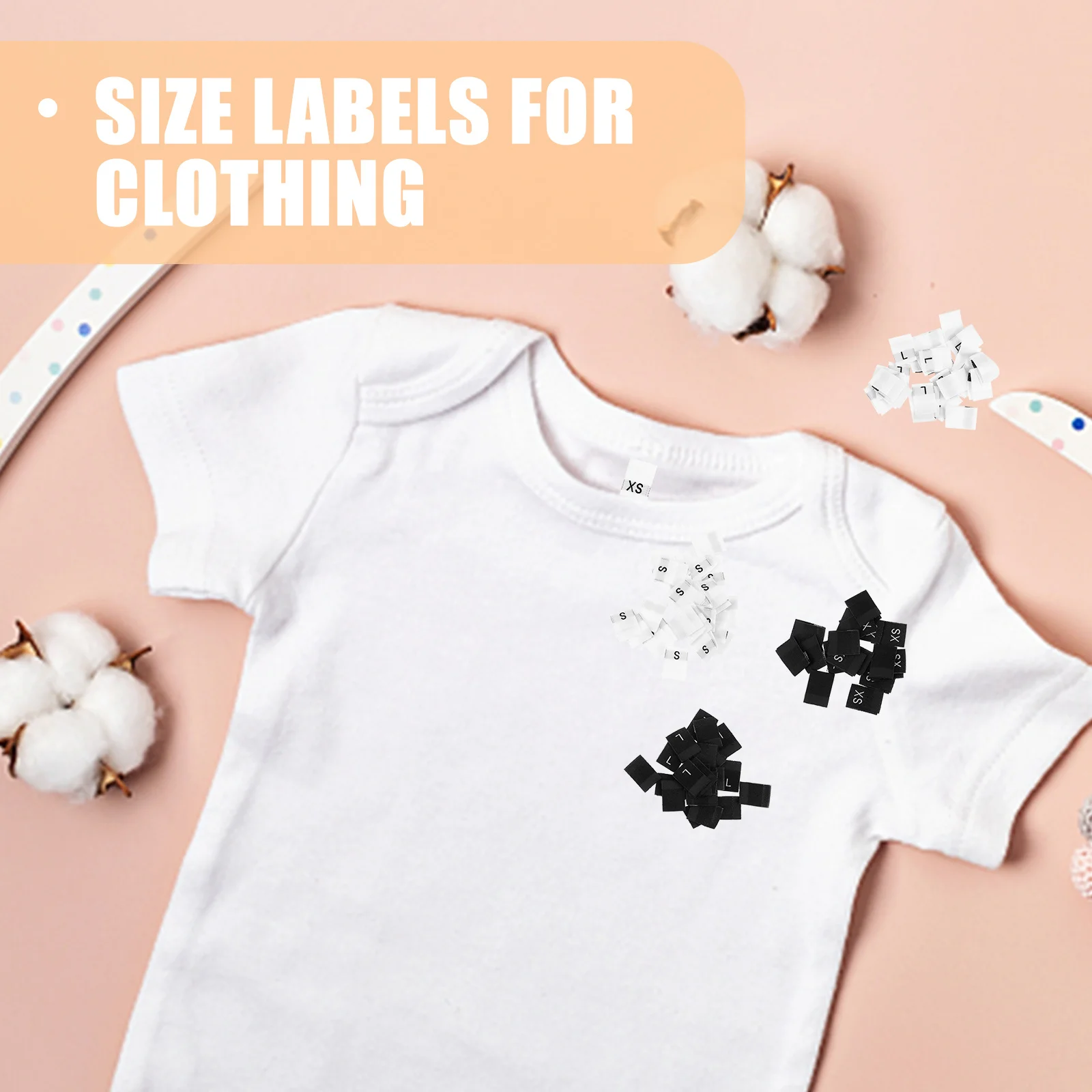 

800 Pcs Cloth Size Label Clothes Hanger Tags Clothing Fabric Sticker Round Stickers Sewing Labels