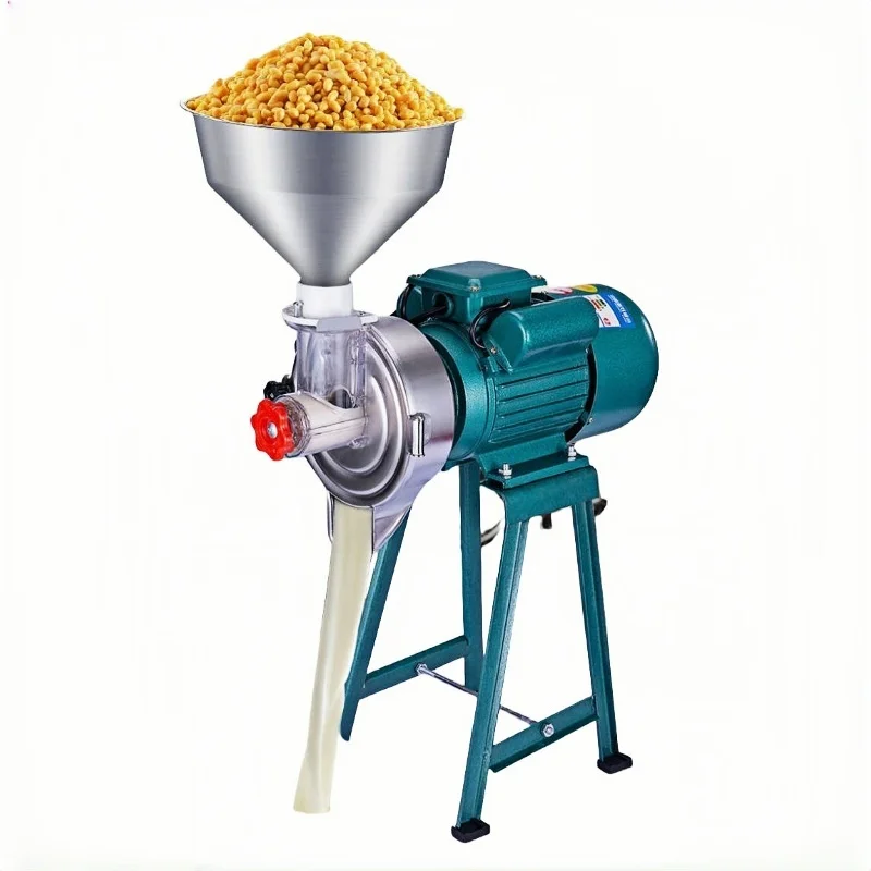 Wet and Dry Flour Mills Electric Four Mill Dry Grain Chili Black Pepper Rice Wheat Corn Grain Grinder Pulverizer