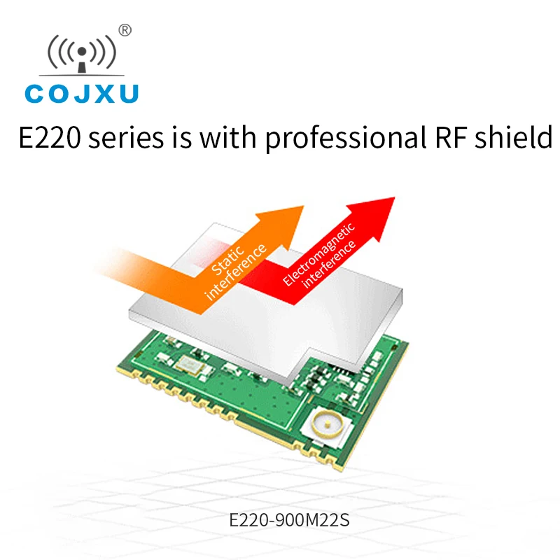 LLCC68 LoRa Wireless Module 868Mhz 915Mhz 22dBm 6km RF Receiver Transmitter PA+LNA IPEX Antenna Cojxu E220-900M22S