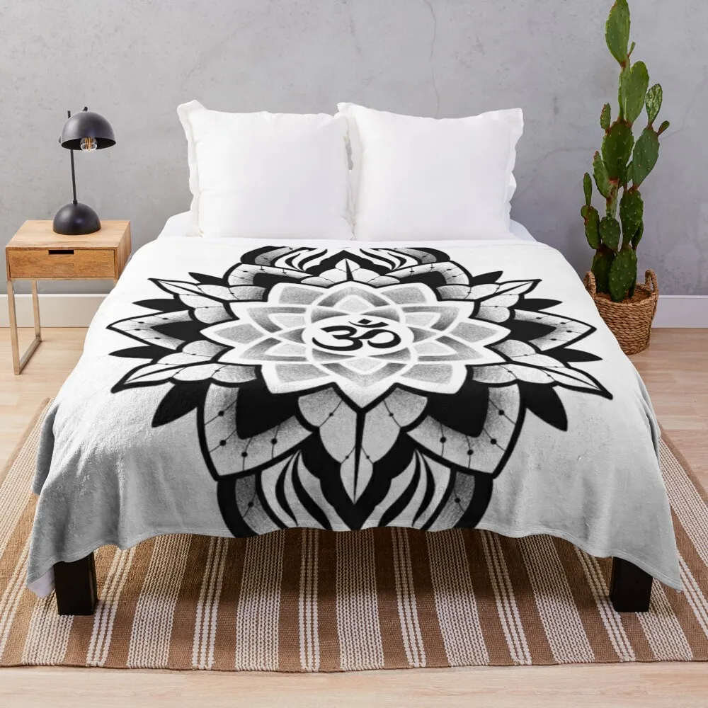 

Mandala ohm Throw Blanket Bed for babies Beach Blankets